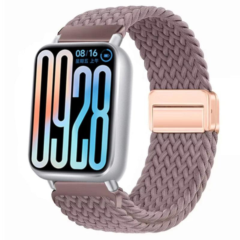 Bracelet en nylon pour Xiaomi Band 8Pro/9Pro Tressé à boucle magnétique Respirant Réglable Bracelet pour Redmi Watch 5-4 Bracelet de montre