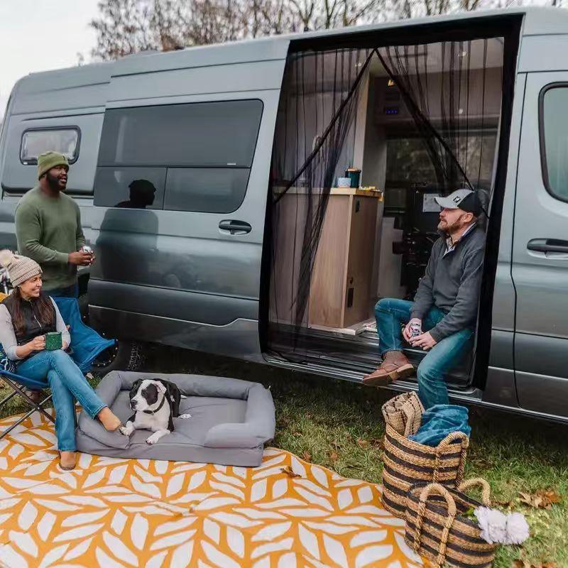 Outdoor Camping RV Anti-Mosquito Mesh Door Curtain with Magnetic Closure