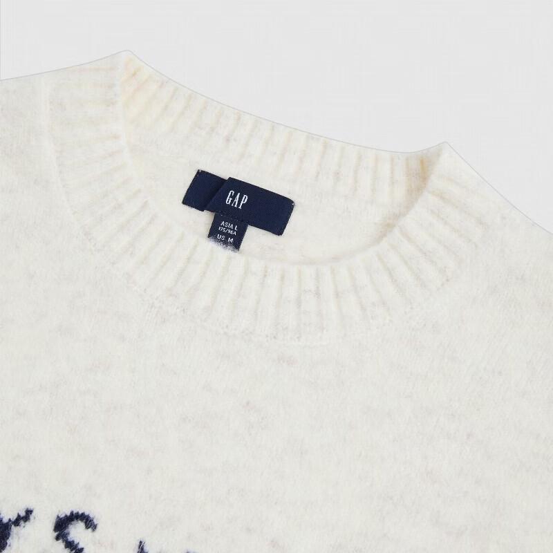 Gap Unisex Winter Lamb Jacquard Crewneck Sweater