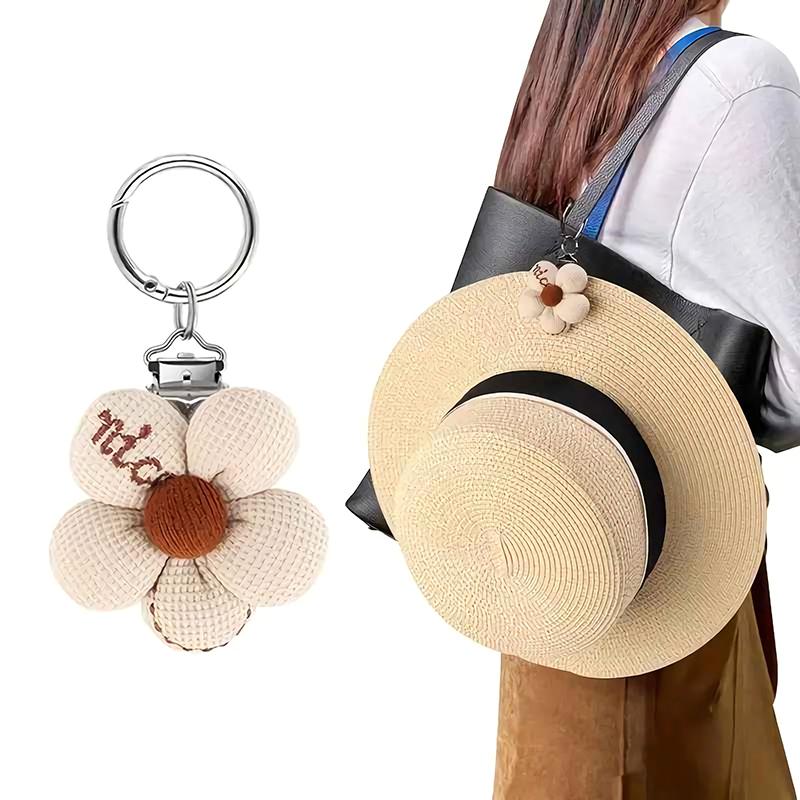 

Модный магнитный зажим для шляпы с цветком, портативная пряжка с магнитом для солнцезащитной шляпы, подвеска-крючок для сумки, защита от потери, милое подвесное украшение, зажим для шляпы