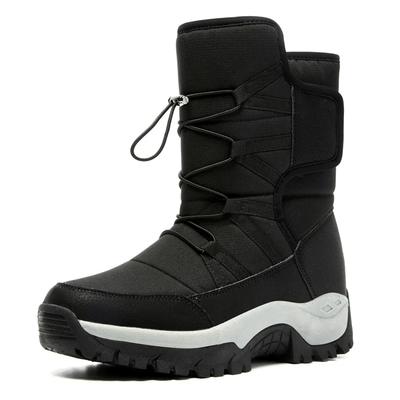 Novo inverno sapatos masculinos de pelúcia quente botas de alta superior casal botas de neve inverno ao ar livre anti-deslizamento tornozelo botas de trabalho botas casuais