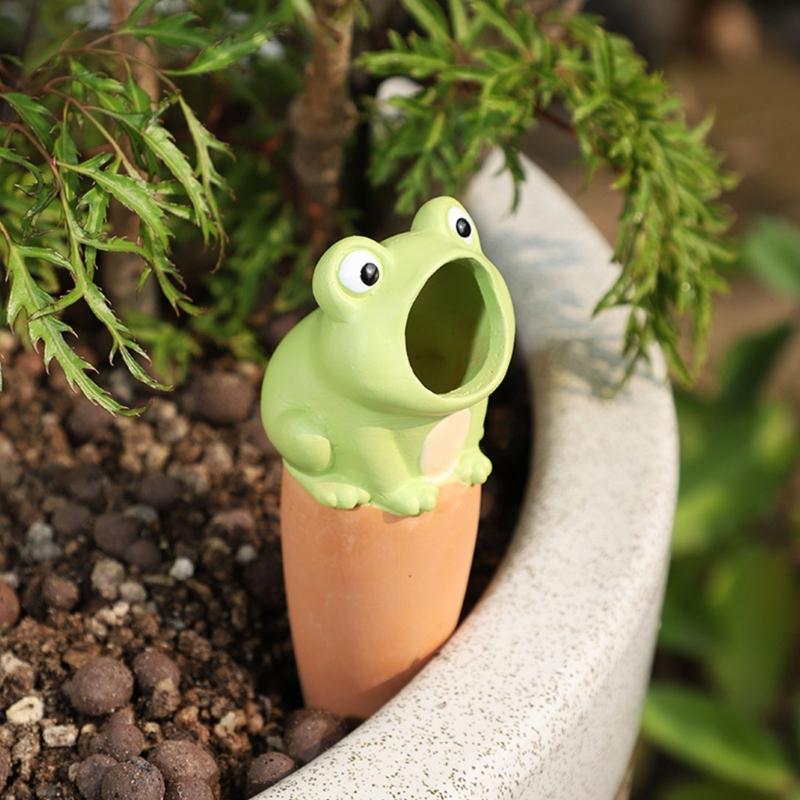 Clay Pot Waterer Set of 6 for Herbs and Small Containers, Top Fill Watering Stakes for Busy Schedules and Daily Use Around Pots Indoors