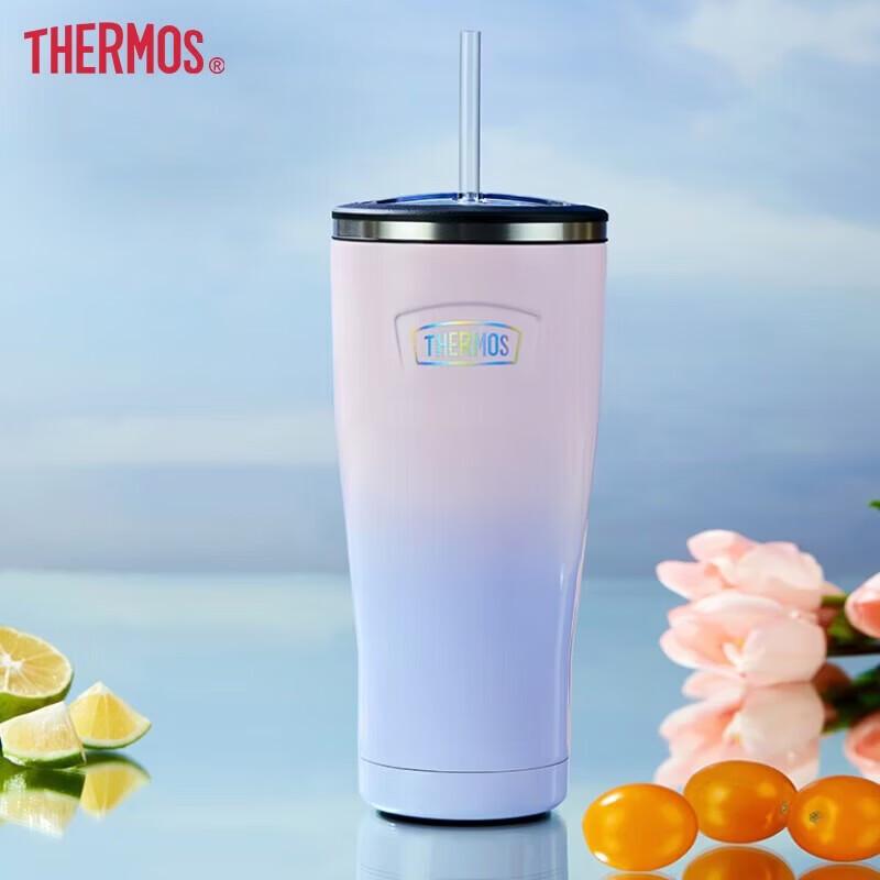 THERMOS TEMF-850 850ml Gradient Purple Wide-Mouth Coffee Cup