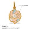 Sun, Moon, and Stars Geometric Oil Drip Pendant