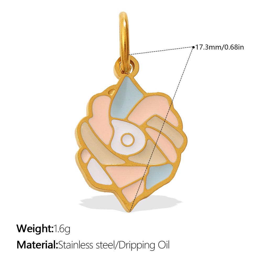 Sun, Moon, and Stars Geometric Oil Drip Pendant