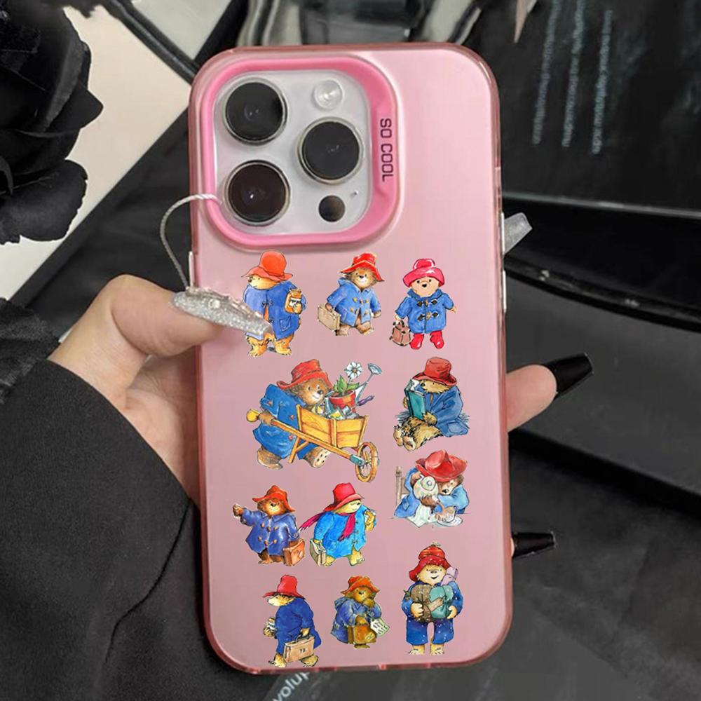 Cute P-Paddington Bear Phone Case For iPhone 16,15,14,13,12,11,Pro,Max,Plus,Mini,XS Anti Fall Pink Matte Hard Bumper