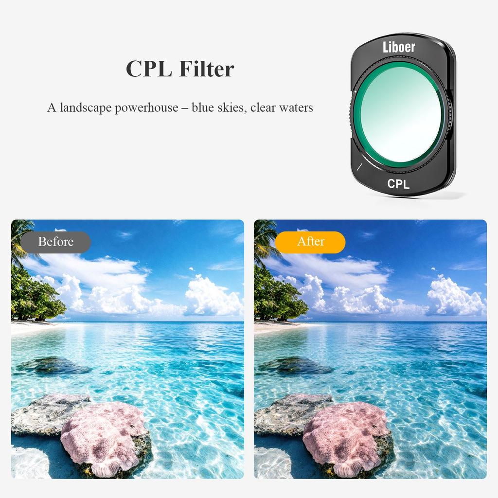 Filters for DJI Osmo Pocket 3 Magnetic Lens Filter UV ND2-32 CPL Wide-Angle Black Mist 1/4 Compatible with Pocket 4 Filter Set 6