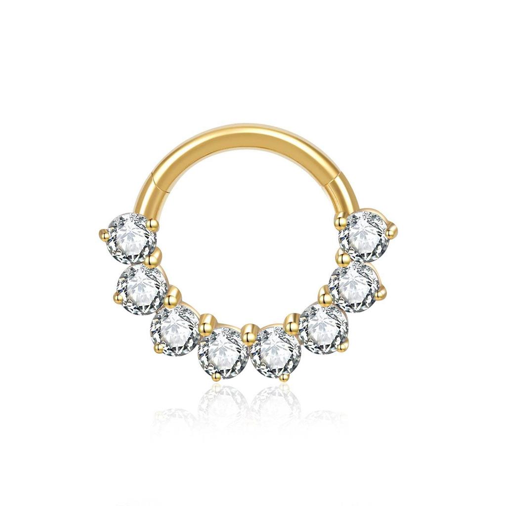 F136 Titanium Alloy Women's Earrings Cross-Border Luxury Body Piercing Jewelry Hot Sale Entry Level Luxury Piercing Jewelry