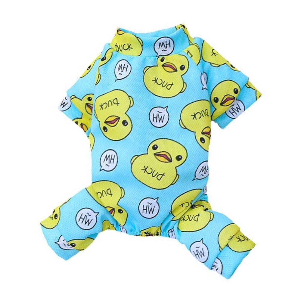 

Одежда для собак на выход Мультяшная утка Щенок Пижама для собак Мягкий полиэстеровый комбинезон для щенков Дышащая одежда для четвероногих собак Весна XXL синий