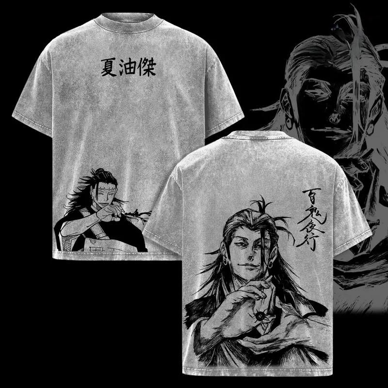 

Jujutsu Kaisen Geto Suguru Принтована Футболка Чоловіча Жіноча Футболки з Праної Бавовни Манга Вінтажна Футболка Хараджуку Чоловіча Футболка з Коротким Рукавом XXL сірий колір