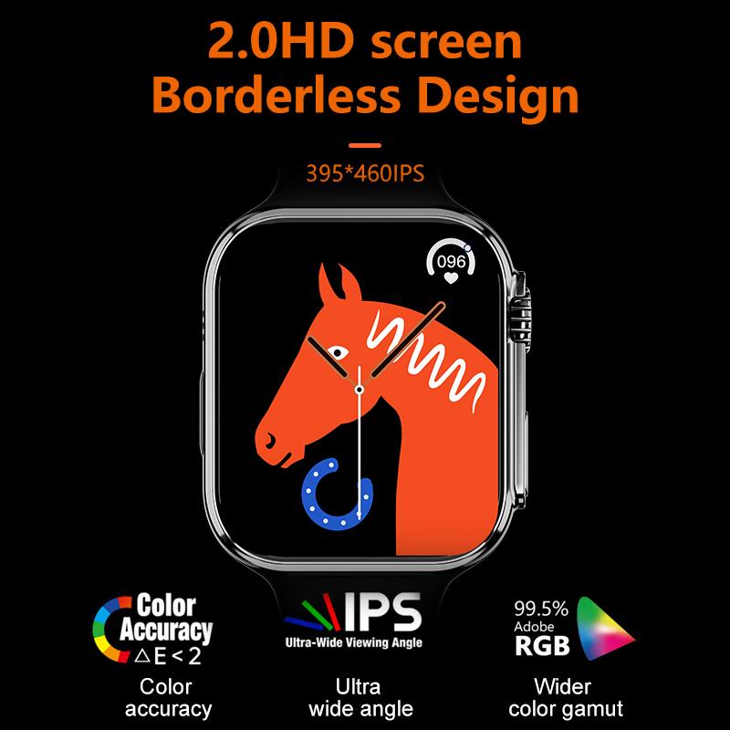 Ws8plus Iwo Watch Ultra Series 8 Men Sports Ws8 Plus Smartwatch Nfc Wireless Charger Sports Blue Tooth Call 2.0" For Ios Android