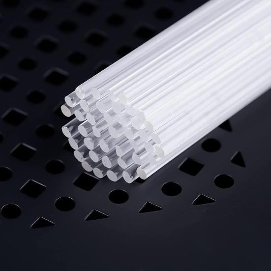50 Sticks Acrylic Plant Stakes Flexible Durable Enhance Growth Stretchable Stable Plant Support Garden Plant Support