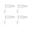 500PCS Mirco Test Tube 1.5ml Plastic Frosted Surface Clear Scale Microcentrifuge Tube with Snap Cap