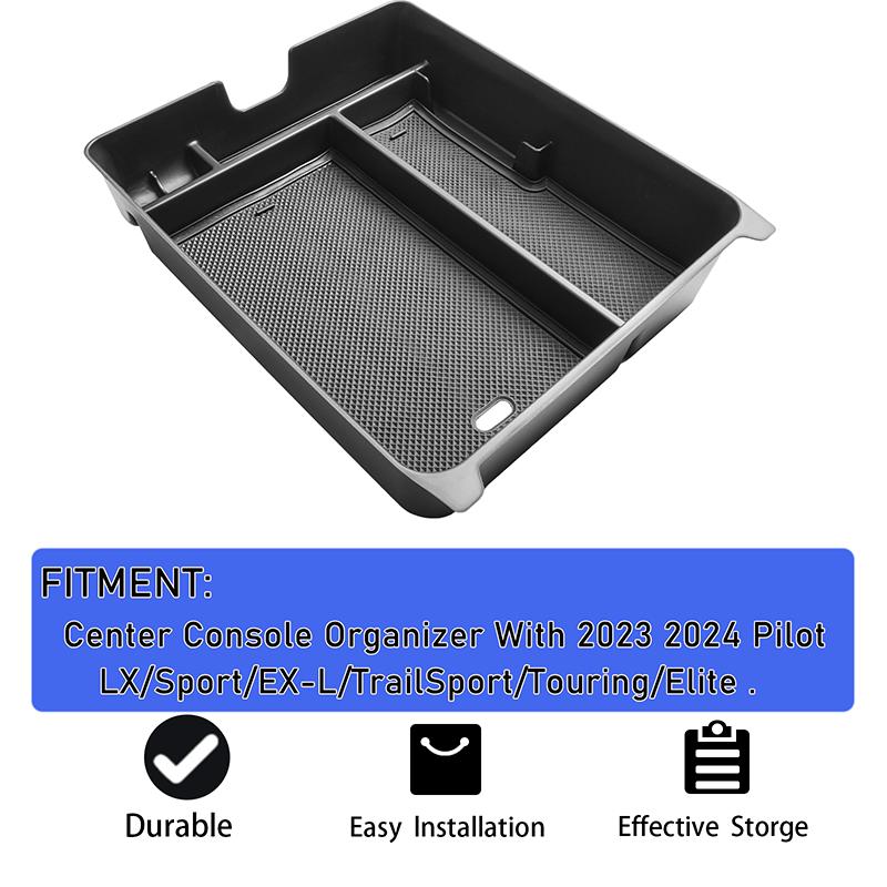 Compatible for Honda Pilot 2024  Center Console Organizer Armrest Storage Box Divider Insert Tray Accessories Glove Pallet