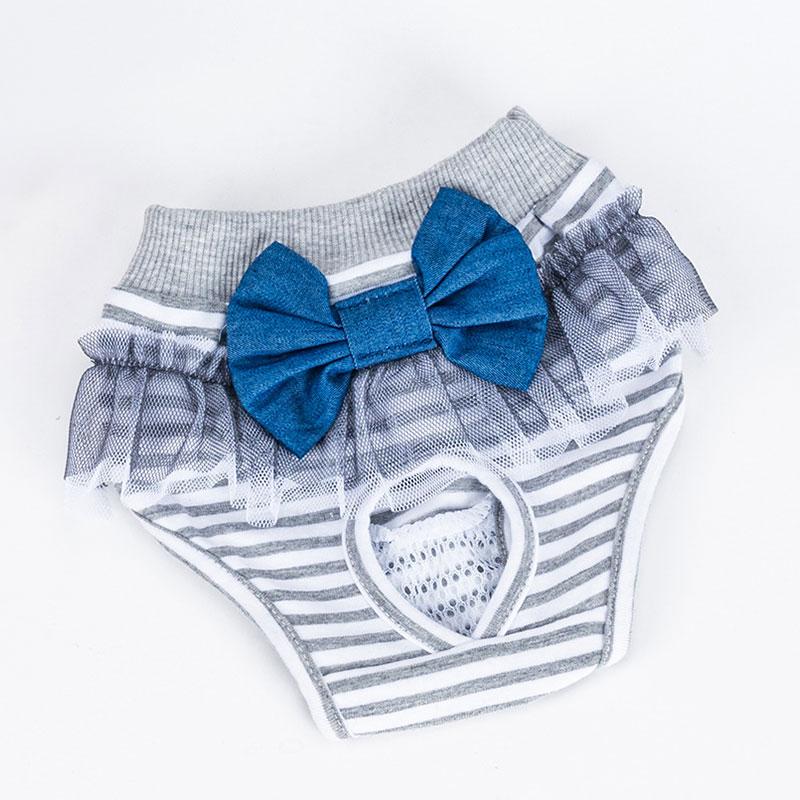 

Female Dog Safety Pants Reusable Dogs Diaper Pants Washable Dog Menstrual Pants Pet Physiological Pants Dog Panties Supplies S сірий