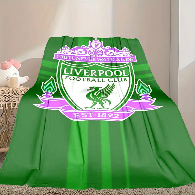 [1pc Liverpool FC Blanket] All-Season Blanket - Cozy Blanket for Sofa Couch Home Decoration, Digital Printed Nap Blanket
