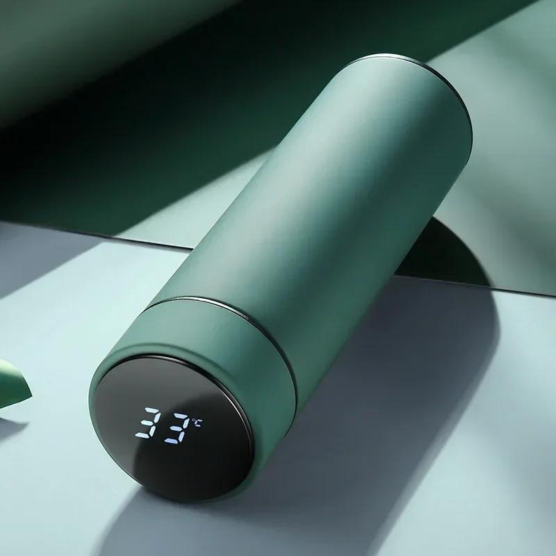 Inteligentny wyświetlacz temperatury, kubek termiczny ze stali nierdzewnej 304, butelka termiczna, długotrwała konserwacja ciepła, ładna butelka na wodę