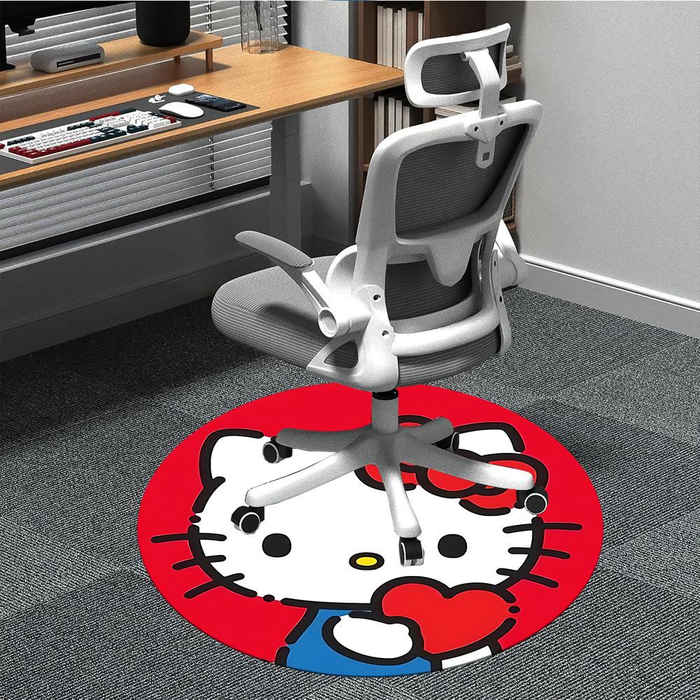 1pc Hello Kitty Chair Carpet for Office, Non slip, Soft and Durable Office Rug for Interior Decoration