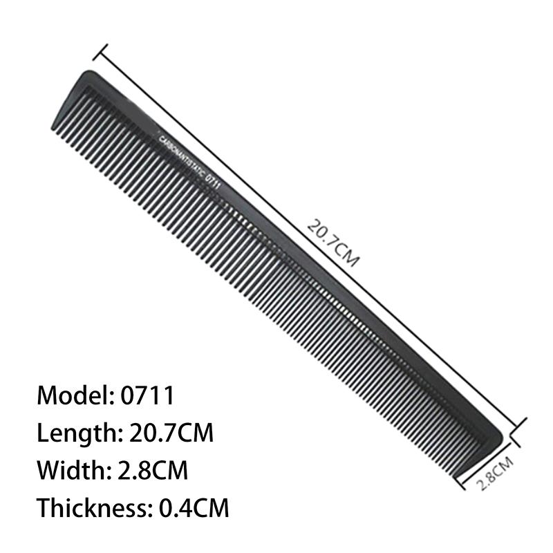 Black Professional Hair Cutting Comb Anti-Static Flat Head Cutter Comb Finetooth Haircut Brush Salon Tools Barber Hair Accessor
