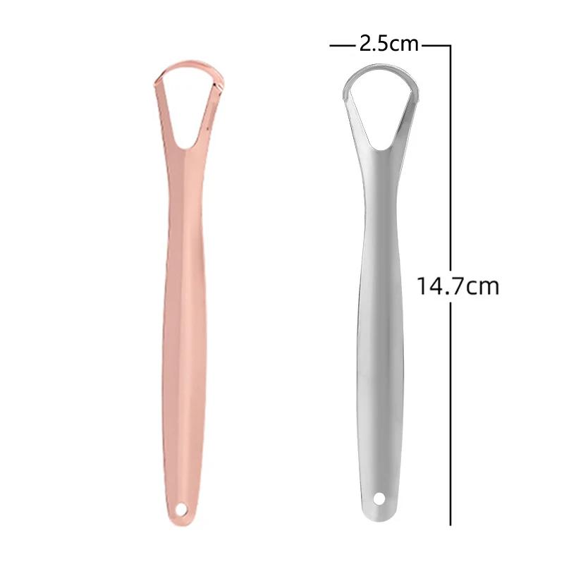 Stainless Steel Tongue Scraper Oral Hygiene Tool Open Type Design for Effective Tongue Cleaning and Fresh Breath Care