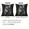 Doberman Dog Art Pillow Cover 2D Printed Polyester Sofa Cushion Case – Vibrant Pet Portrait For Home & Outdoor Decor