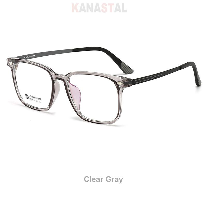 

Men Reading Glasses Prescription Myopia Eyewear Women Blue Light Blocking CR39 Lenses Computer Rubber Titanium Eyeglasses Frame 0 очистить серый
