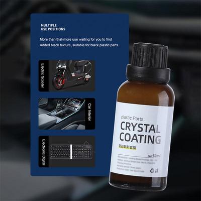 30ml Plastic Restorer for Car Easy To Use Plastic Part Refurbishment Crystal Coating Refurbish Agent with Sponge Long Lasting