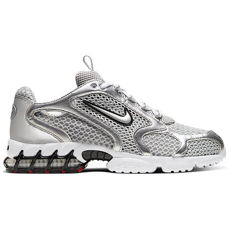 Nike Zoom Spiridon Caged 2 Argent Métallique Baskets Homme Gris Fumée Clair CJ1288-001