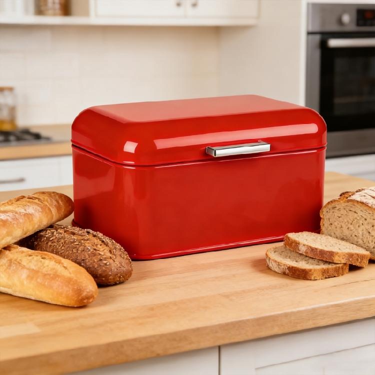 Traditionelle Kreisel-Brotaufbewahrungsbox Klappdeckel Lebensmittelaufbewahrungsbehälter für schnelles Öffnen