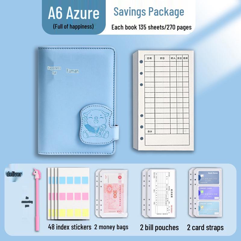 A6 Family & Student Financial Planner: Income & Expenditure Notebook, Loose-Leaf Ledger, Receipt Holder, Money Storage Album