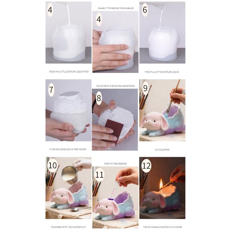 Creative Rabbits Silicone Mould For Jewelry Making And Craft Flexible Sturdy Multipurpose Resin Cement Mould