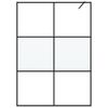 Walk In Shower Screen for Walk In Shower Black 140 X 195 Cm Semi Matte ESG Glass