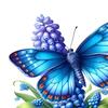 Watercolor Butterfly Pattern Window Sticker, Transparent Electrostatic Adhesion Glass Decal, Waterproof Scratch-Resistant Decorative Film