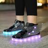 Kinder LED Schuhe Leuchtende Flügel Kinder Mesh Leuchtschuhe Walking Sneakers Mädchen Jungen USB Aufladung Leuchtende Freizeitschuhe