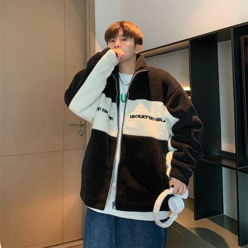 

Топ Мужская и Женская Пара Новая Куртка Куртка Зимняя Бархатная Куртка Пара Свободная 4XL чёрный