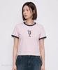 LIFEWORK Women'S) Cocktail Ringer Crop Short Sleeve T-Shirt