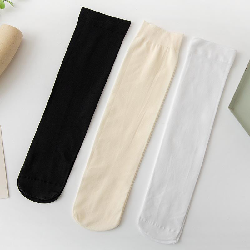 Premium Over-the-Knee Slimming Calf Socks - Solid Color Velvet for Mid-Calf Coverage