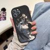 Cartoon Anime A-AlbedoS Leather Phone Case For IPhone 16 15 14 13 12 11 Pro Max Plus Shockproof Cover