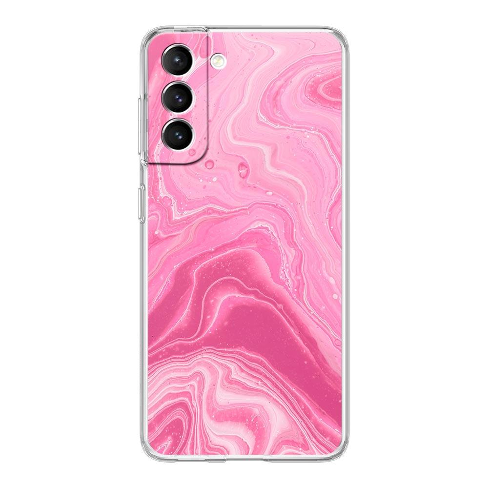 Rose Gold Pink Marble Queen Clear Phone Case For Samsung Galaxy S23 S22 5G S20 Ultra S21 FE 5G S10E S9 S8 S10 Plus Soft Cover