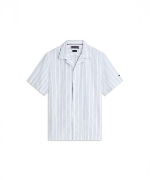 TOMMY HILFIGER [Regular Fit] Linen Blend Texture Striped Shirt (T12G3Wsh170Mt10A5)