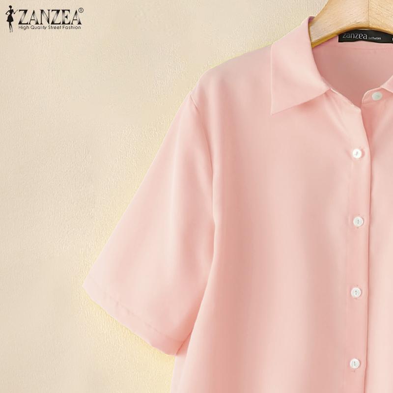 ZANZEA Dámské letní dvoudílné oblekové soupravy s krátkým rukávem a dlouhou sukní