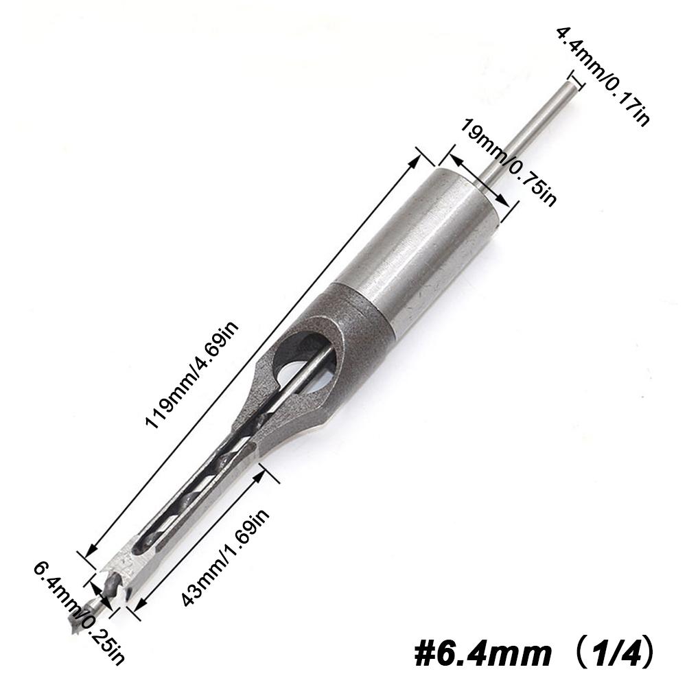 1Pc 6-16mm HSS Square hole drill Woodworking Drill Tools Auger Mortising Chisel Drill Set DIY Furniture Square Woodworking drill