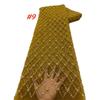 Gold African Sequins Lace Fabric 2025 High Quality French Nigerian Groom Lace Mesh Fabrics Beads For Sewing Dress Wedding Party