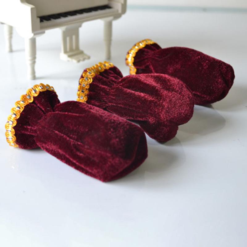 3 Pcs Edging Piano Pedal Cover Cleaning Accessories Mitten Foot Protectors Waterproof And Scratch-Resistant Piano Cover