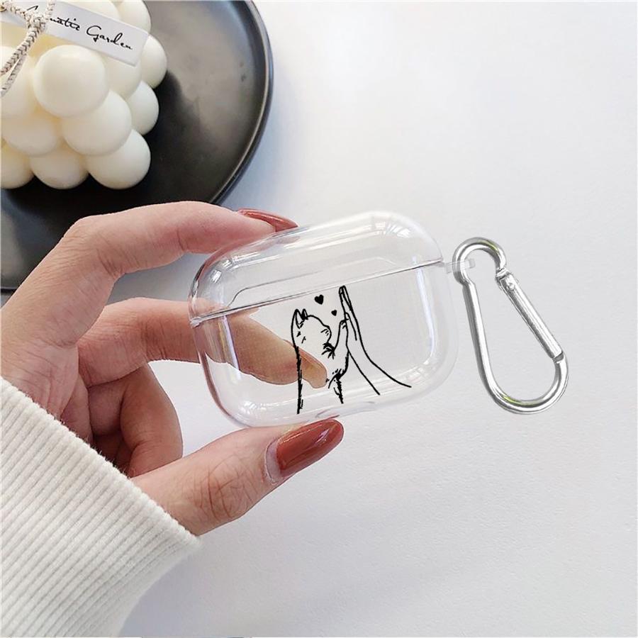 Case For Airpods Pro3 2 1 3 4 Pro Pro2 Clear Earphone Cases Cover Cute Cat Dog