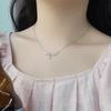 Elegant Women's S999 Sterling Silver Laurel Wheat Ear Necklace - Luxury Pure Silver Clavicle Chain