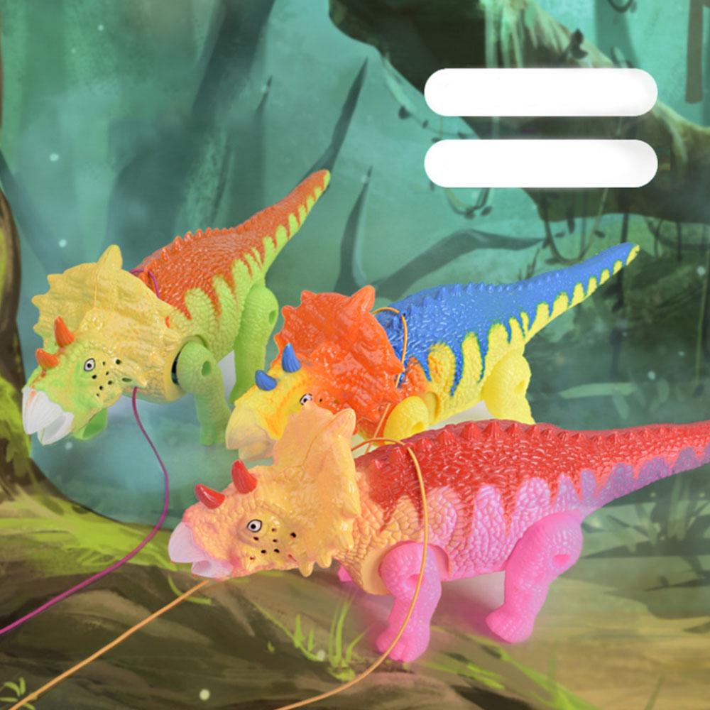 Elektronischer Dinosaurier mit Licht und Ton, elektrischer Lauf, Licht, Stimmleine, Dinosaurier für Kinder, Spielzeug