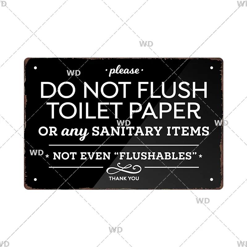

Humorous Letter Metal Vintage Plaque Retro Plate Inspiring Quote Toilet Tin Sign Warning Slogan Home Office Bar 8X12Inch Decor 20x30cm