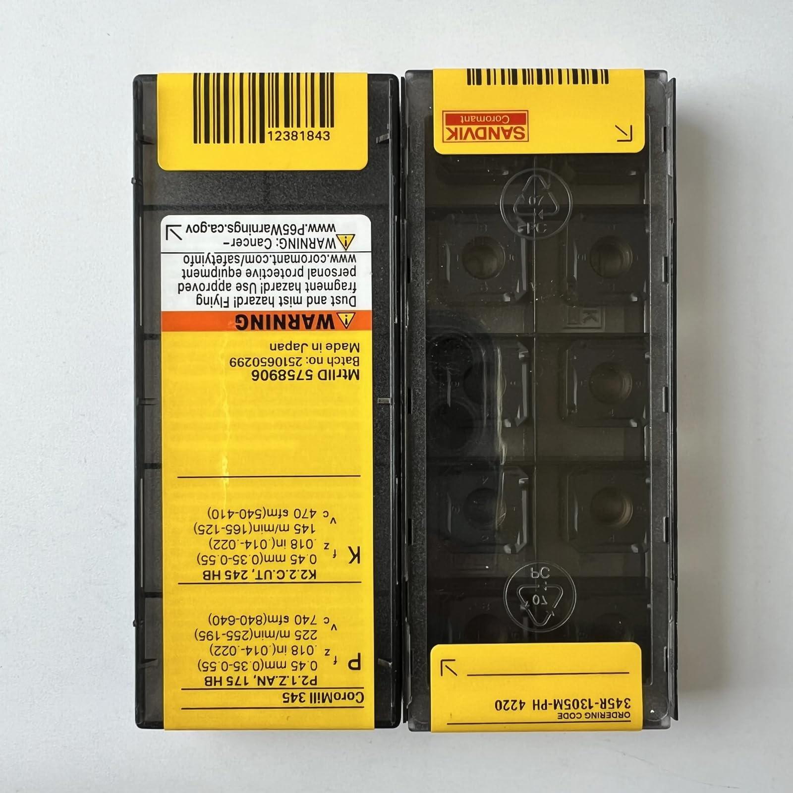 

Original Sandvik / 345R-1305M-PH 4220 / CNC lathe carbide blade 10 Pcs