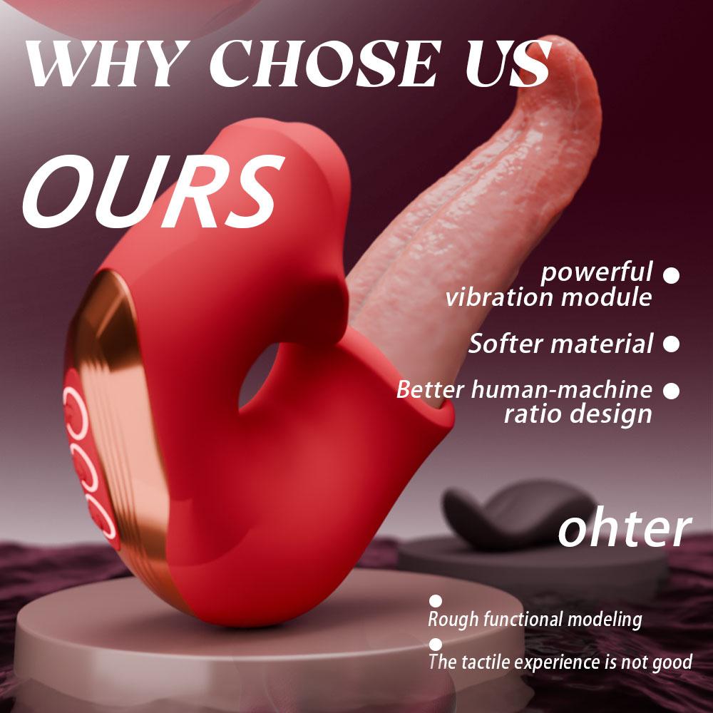 Powerful Tongue Licking Vibrator Adult Sex Toy For Women Female Masturbation Nipple Vagina Clitoris Stimulator G Spot Vibrators